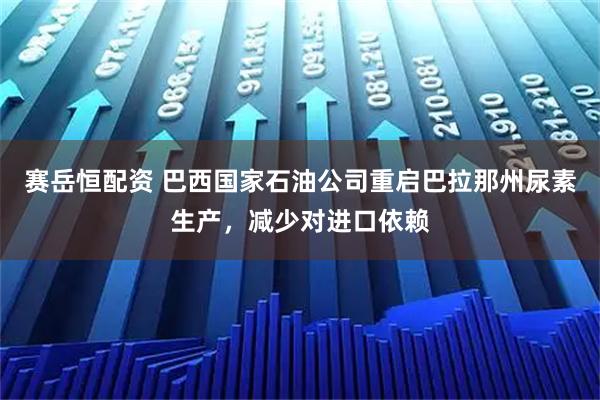 赛岳恒配资 巴西国家石油公司重启巴拉那州尿素生产，减少对进口依赖